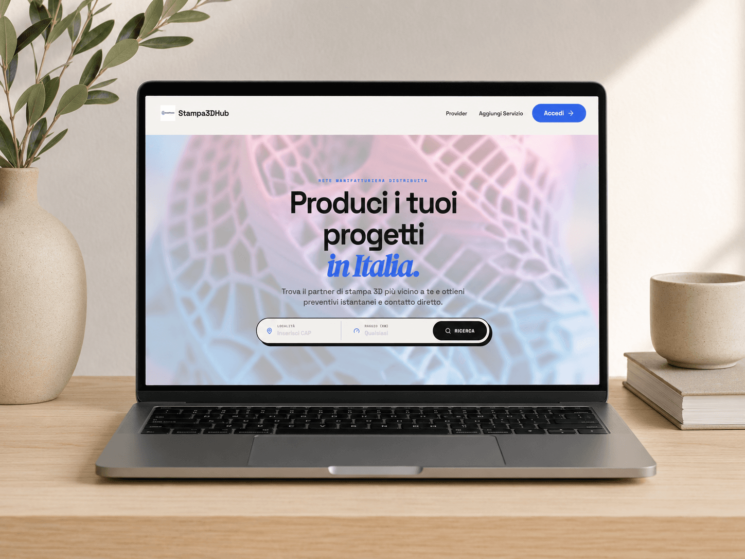 Sito stampa3dhub.it — progetto reale